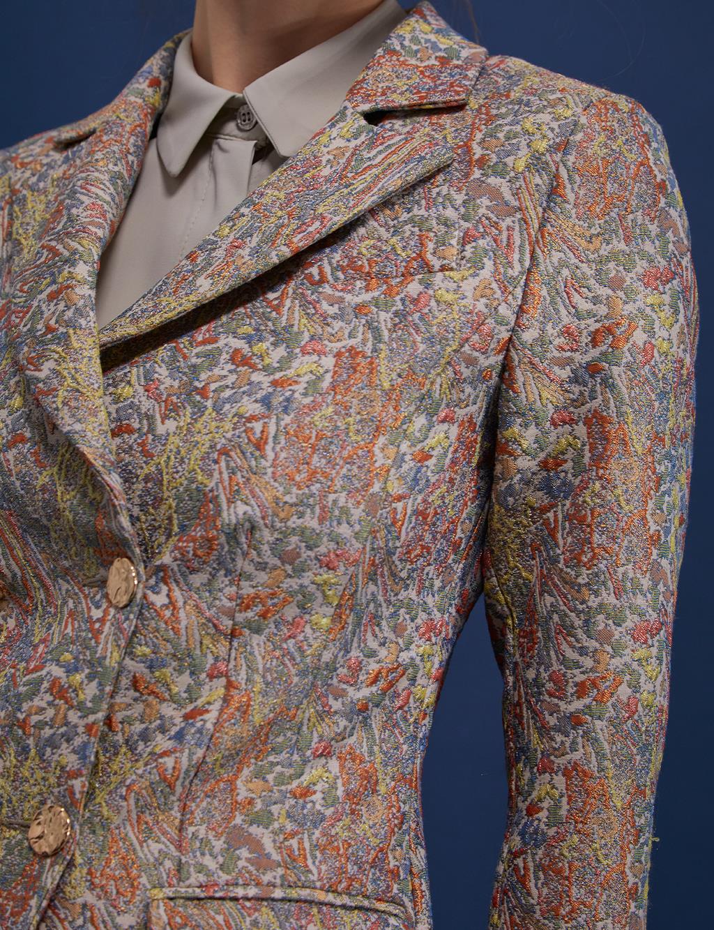 Colorful Patterned Brocade Jacket Tile