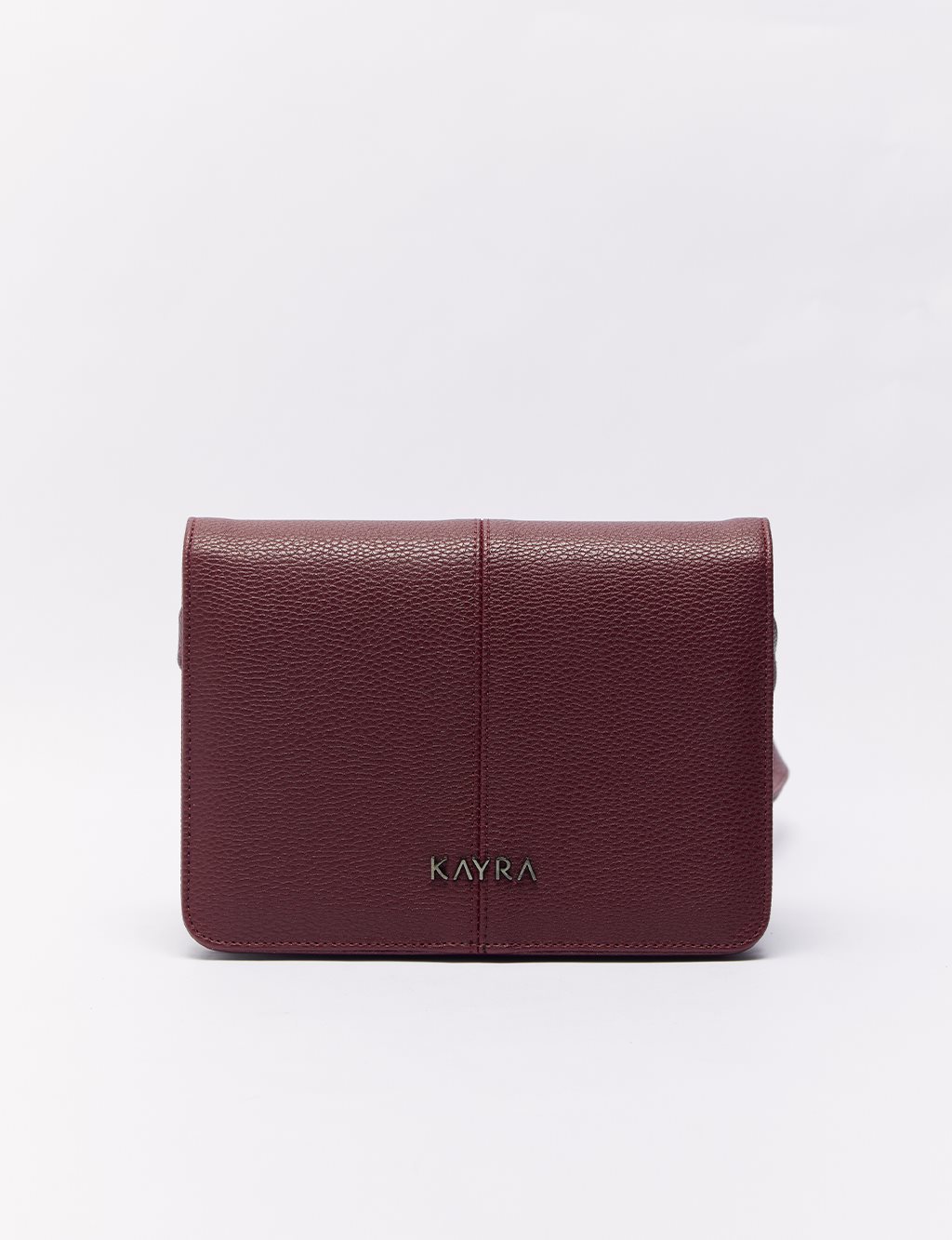 Dikiş Detaylı Kapaklı Çanta Bordo