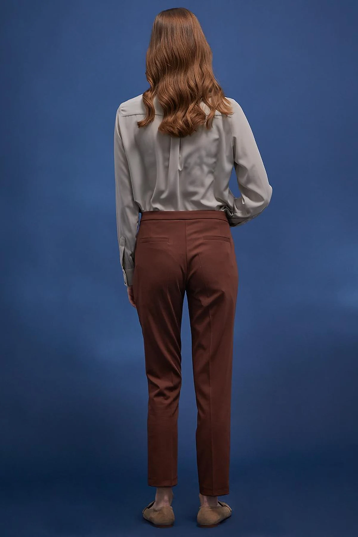 Basic Fermuarlı Pantolon Kahve