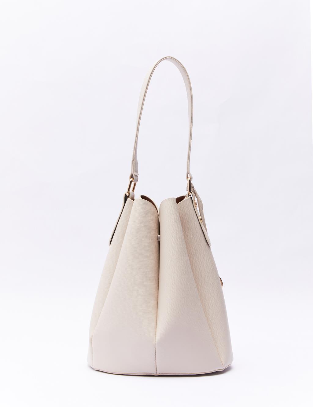 Drawstring Bag Beige-Camel