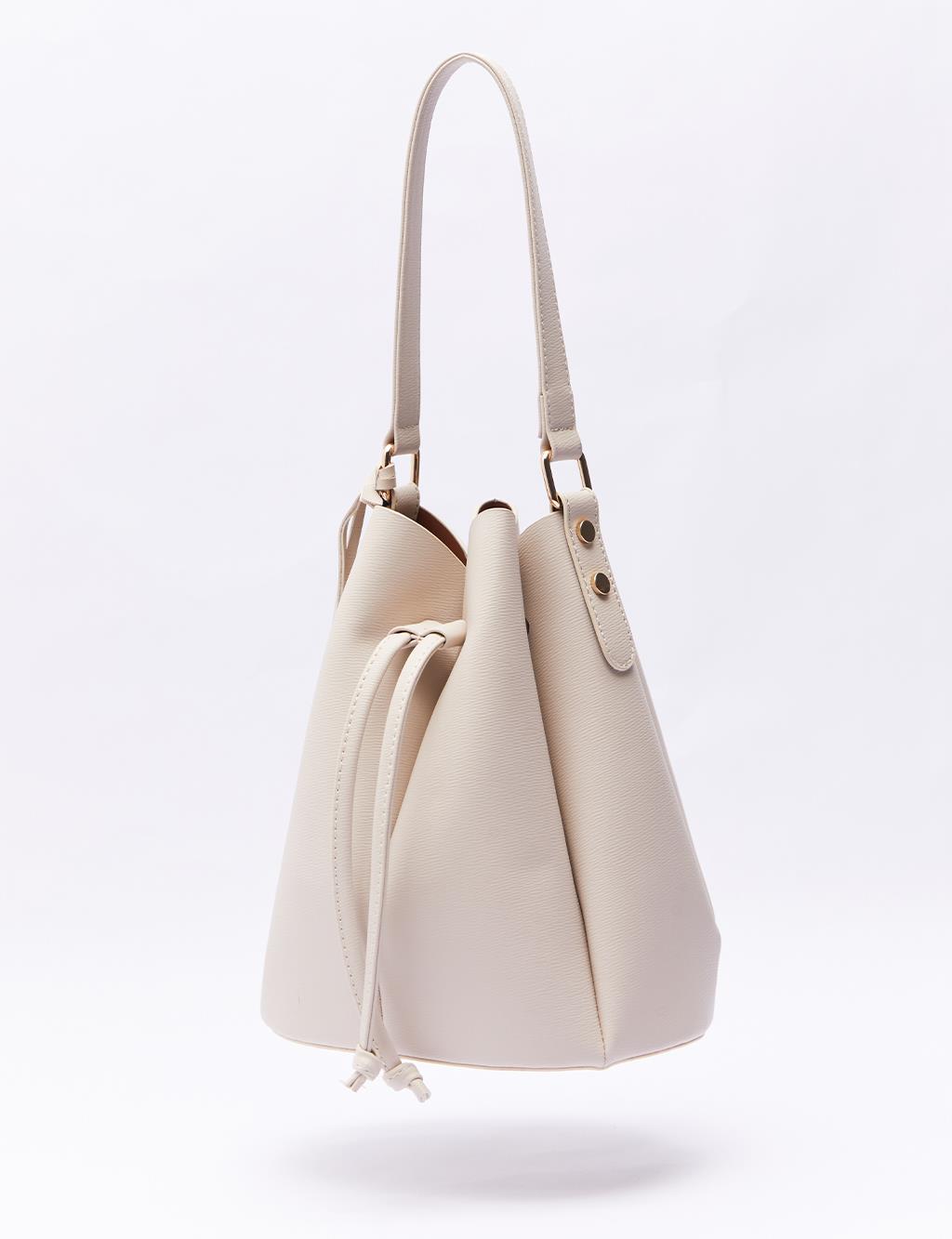 Drawstring Bag Beige-Camel