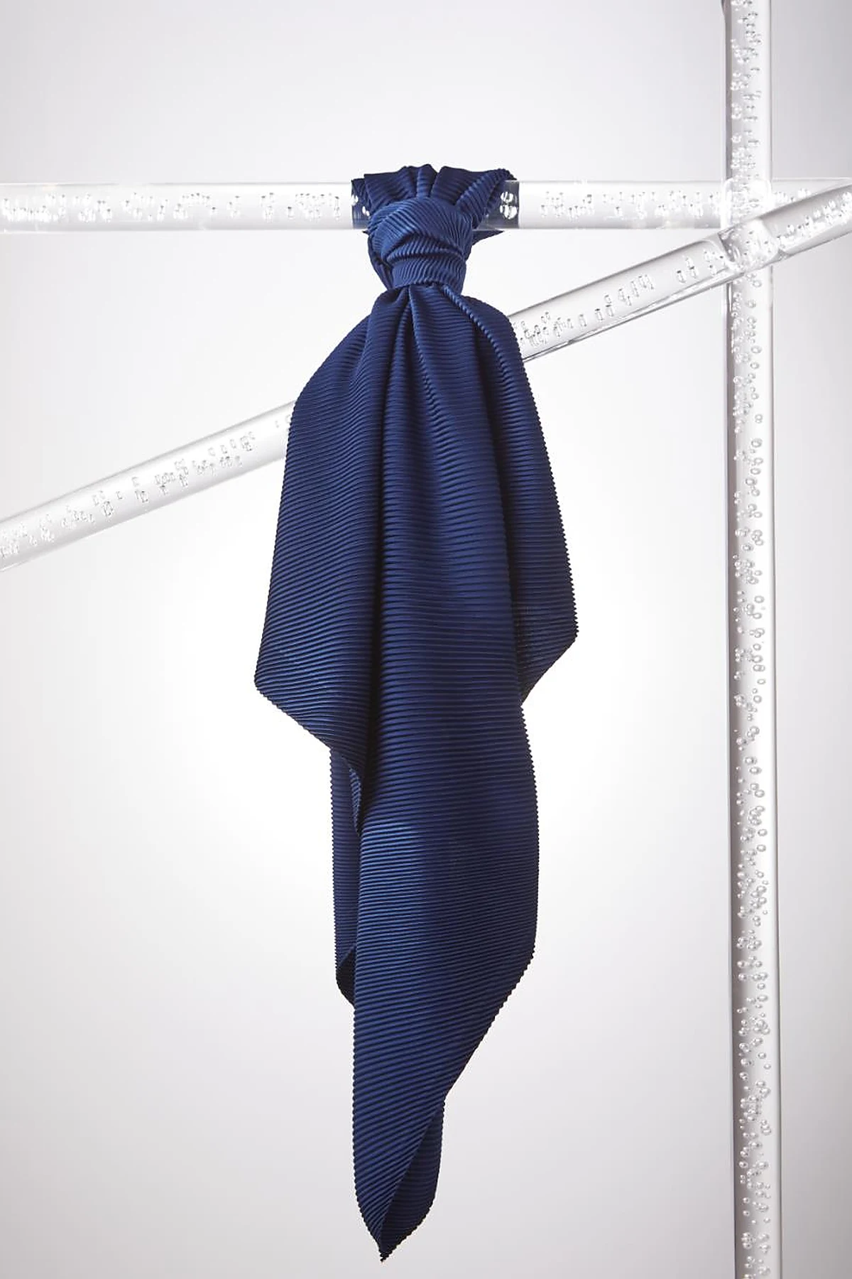 Pleated Scarf Navy