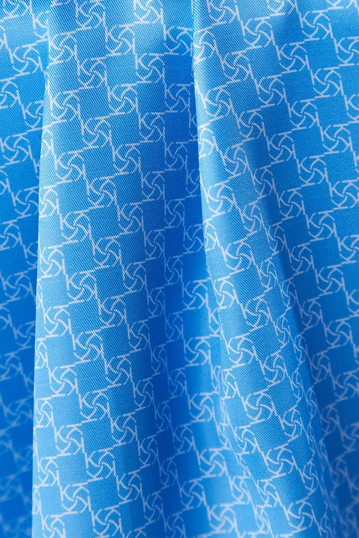 Framed Abstract Pattern Monogram Scarf Indigo