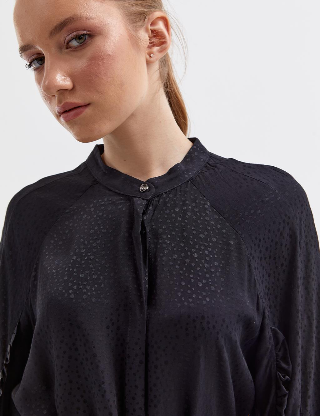 Belted Animal Print Tunic Black