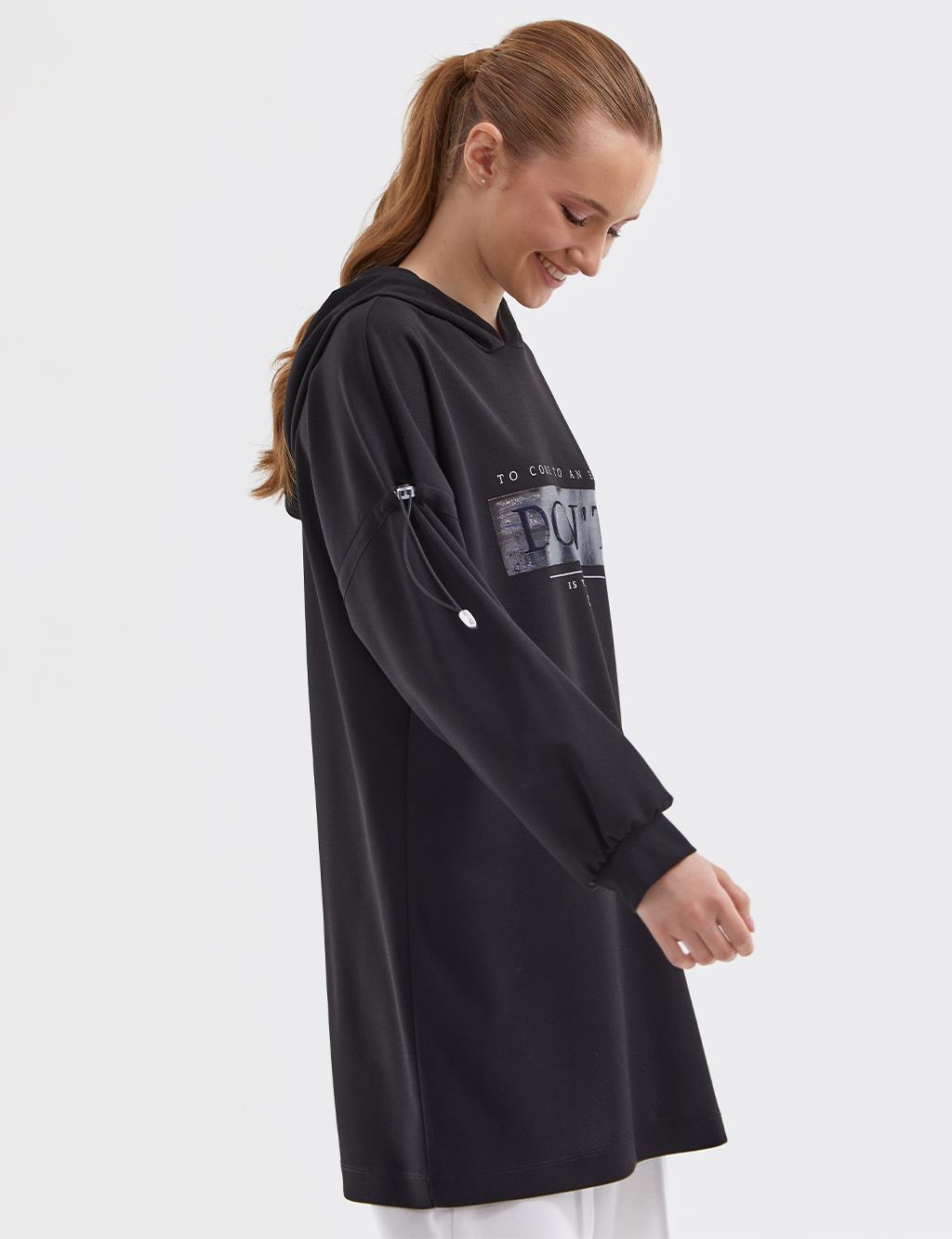KYR Printed Oversize Sweatshirt Black