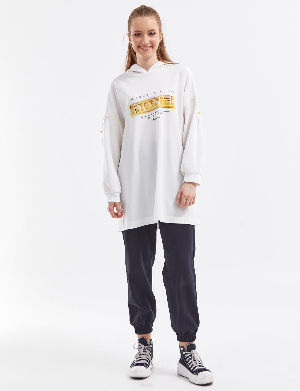 KYR Printed Oversize Sweatshirt Ecru