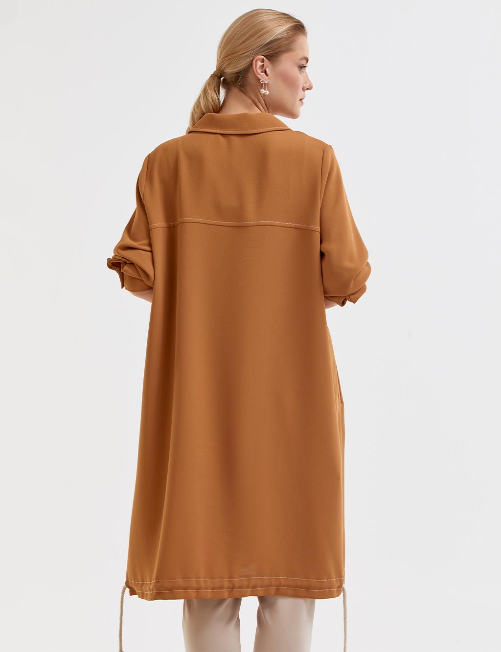 Contrast Stitched Wear & Go Camel