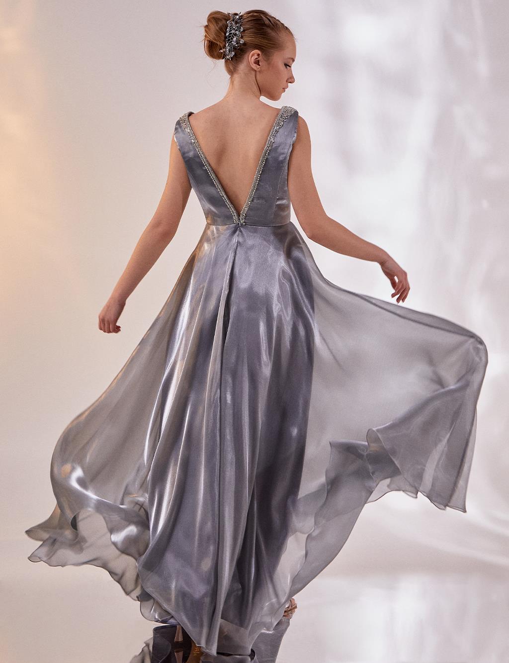 Deep online decollete dress