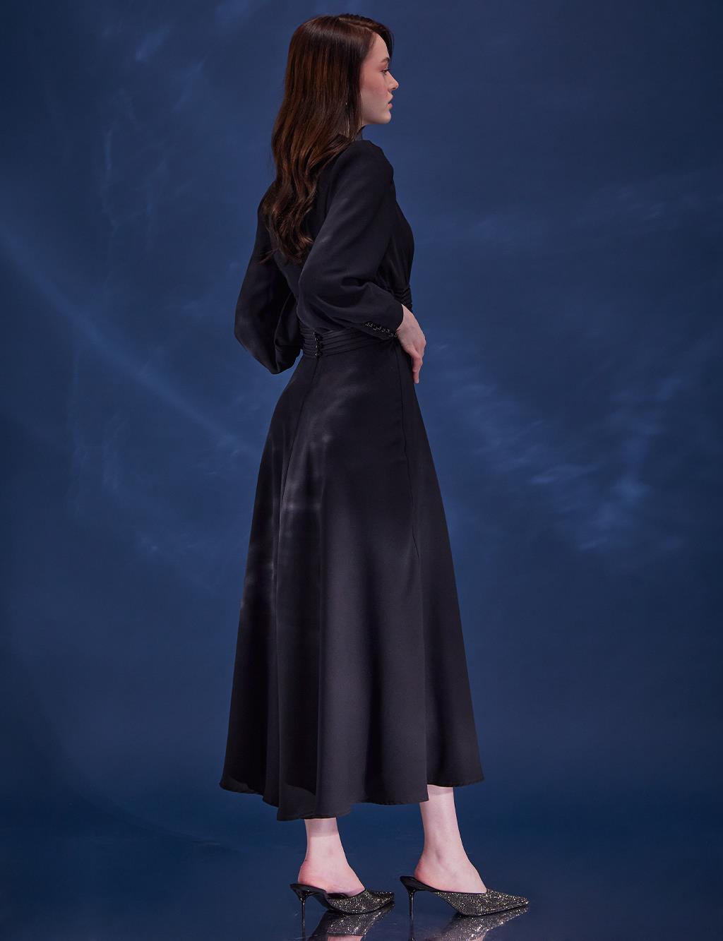 Ruffle Maxi Dress A21 23035 Black