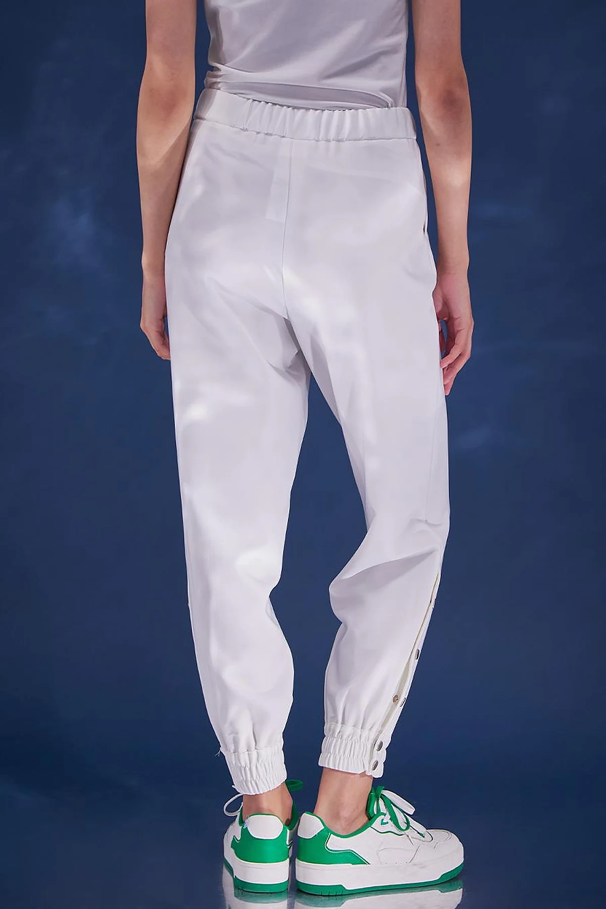 Çıtçıtlı Jogger Pantolon Ekru