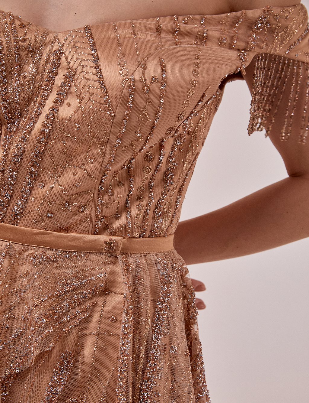 Fish Form Evening Dress Powder