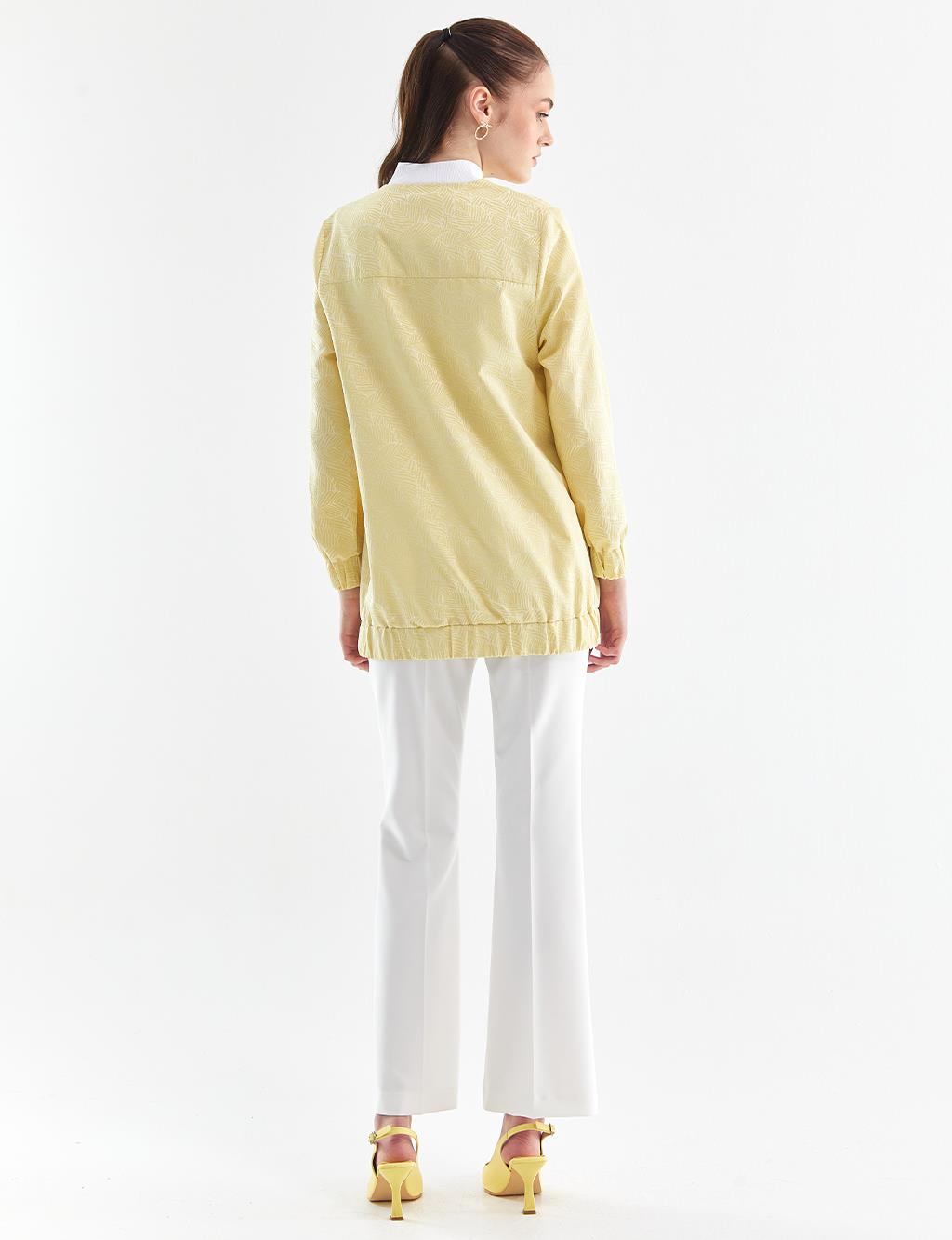 Brooch Bomber Jacket Yellow