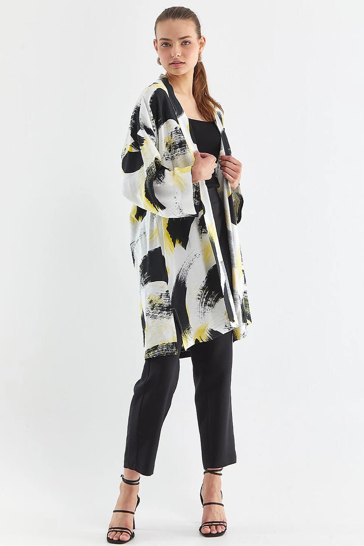 Abstract Pattern Jacket Yellow