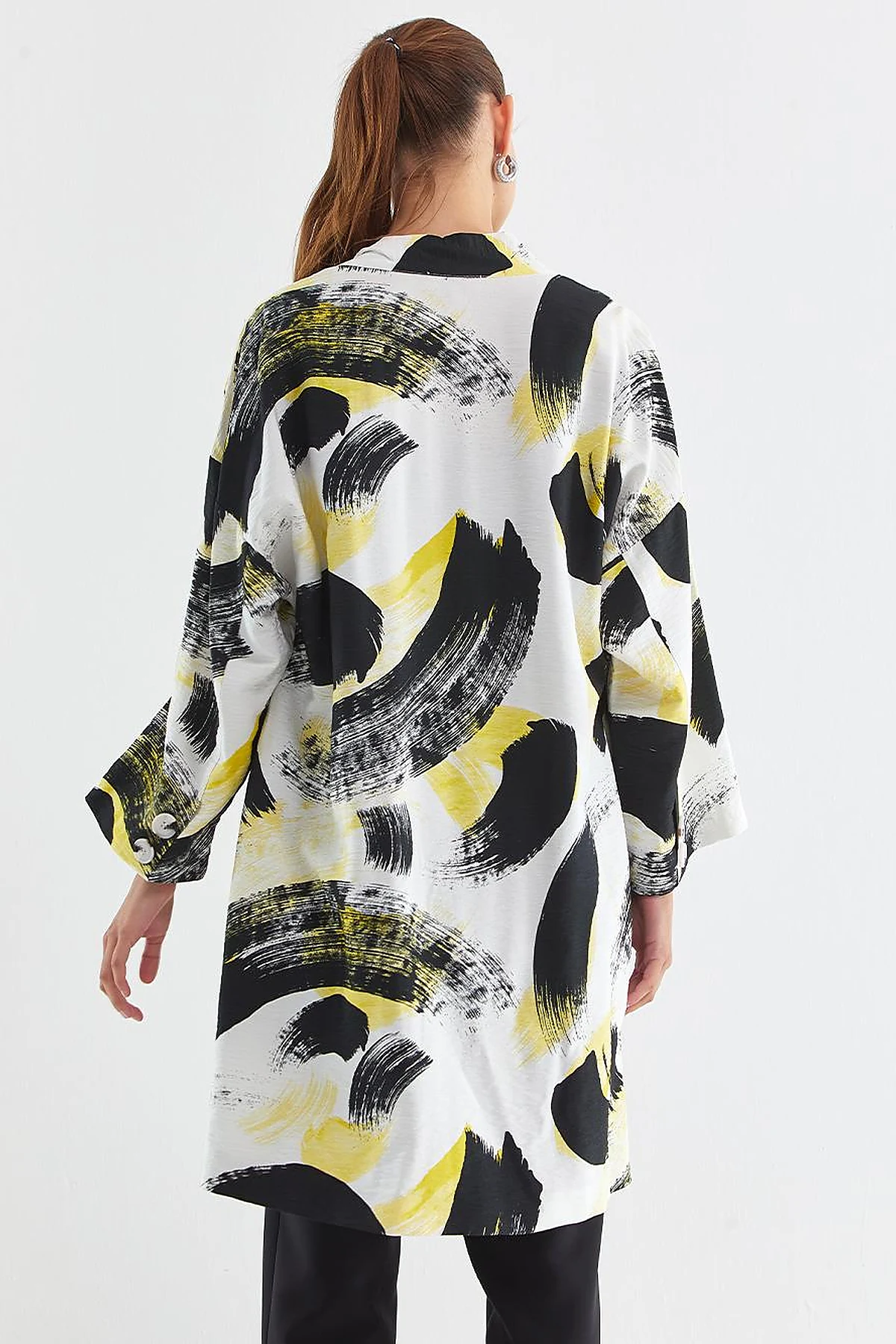 Abstract Pattern Jacket Yellow