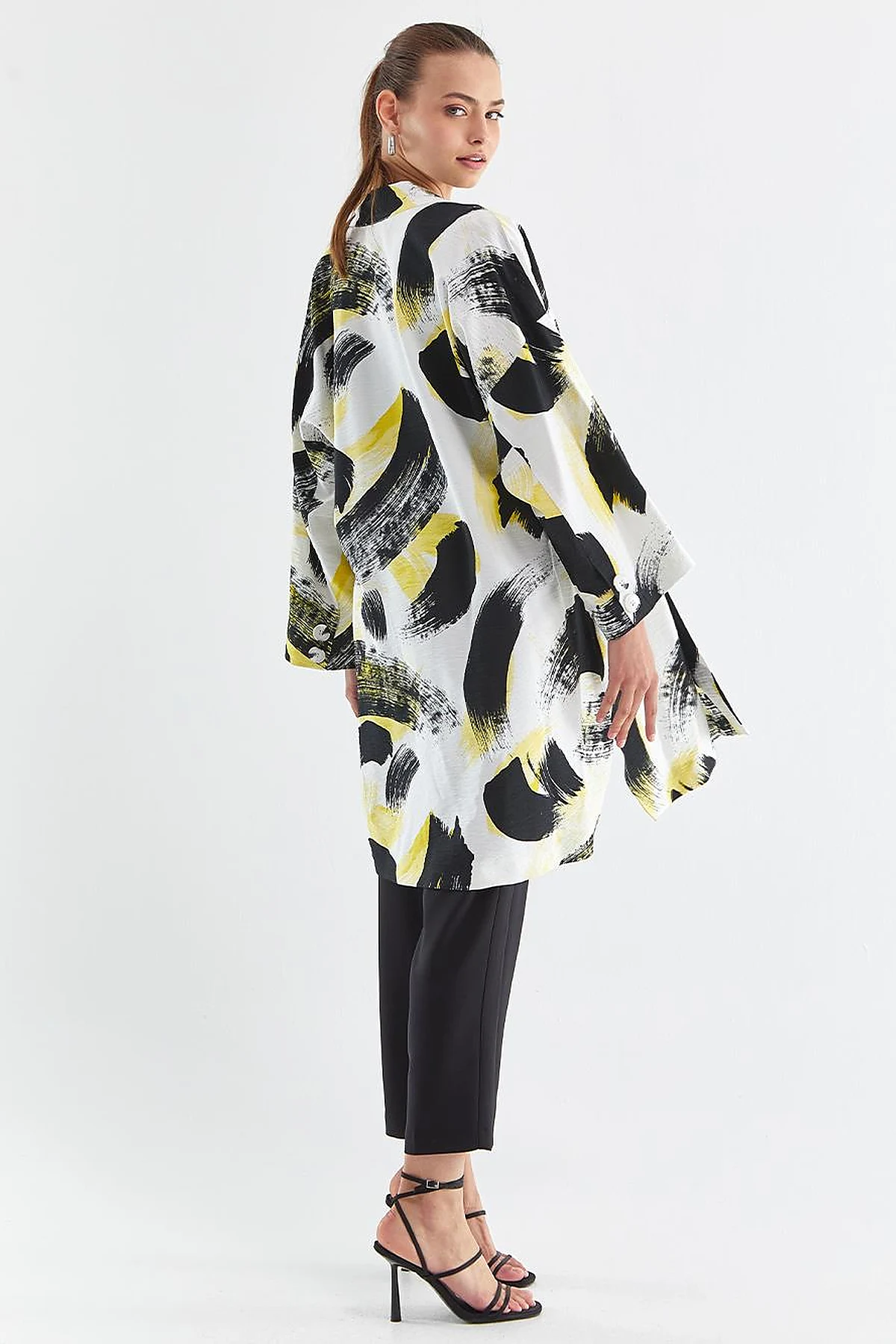Abstract Pattern Jacket Yellow