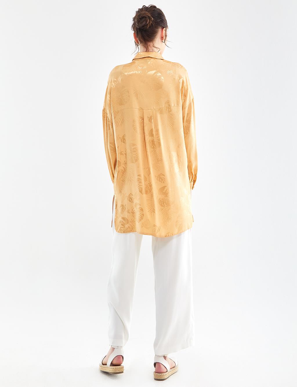 Jacquard Stone Blouse Beige