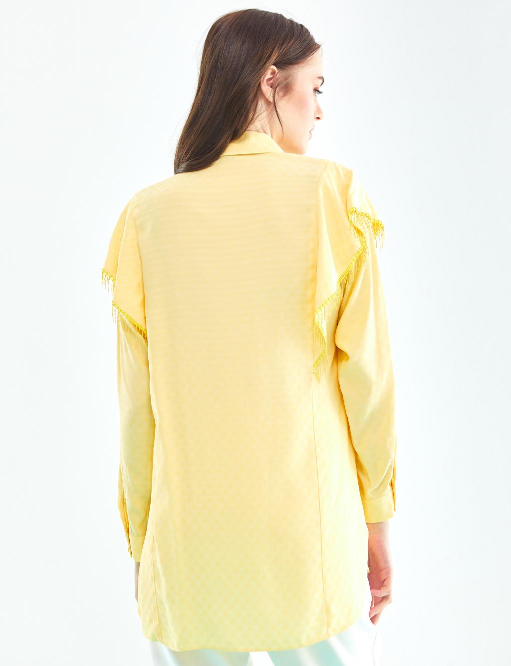 Shoulder Tasseled Tunic Yellow