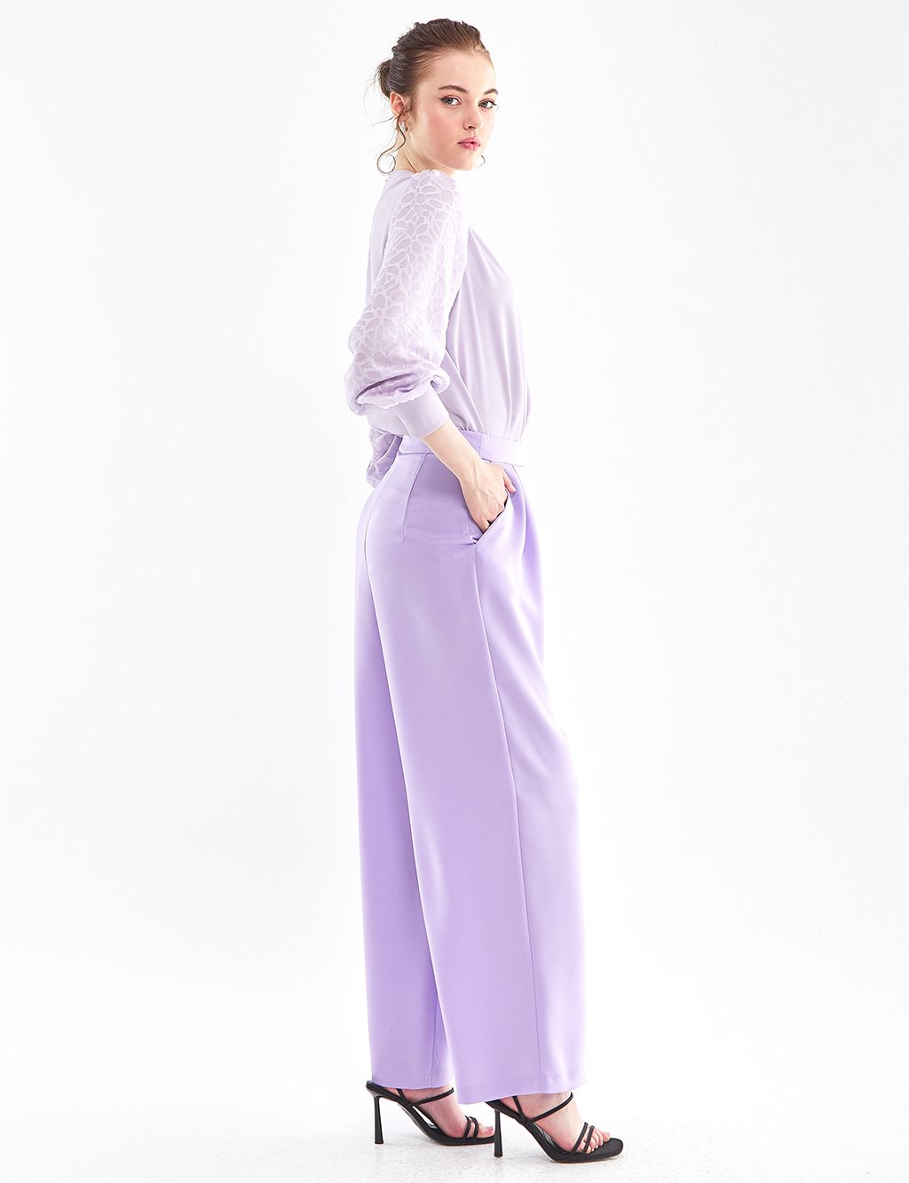 Extra Wide Leg Pants Rose