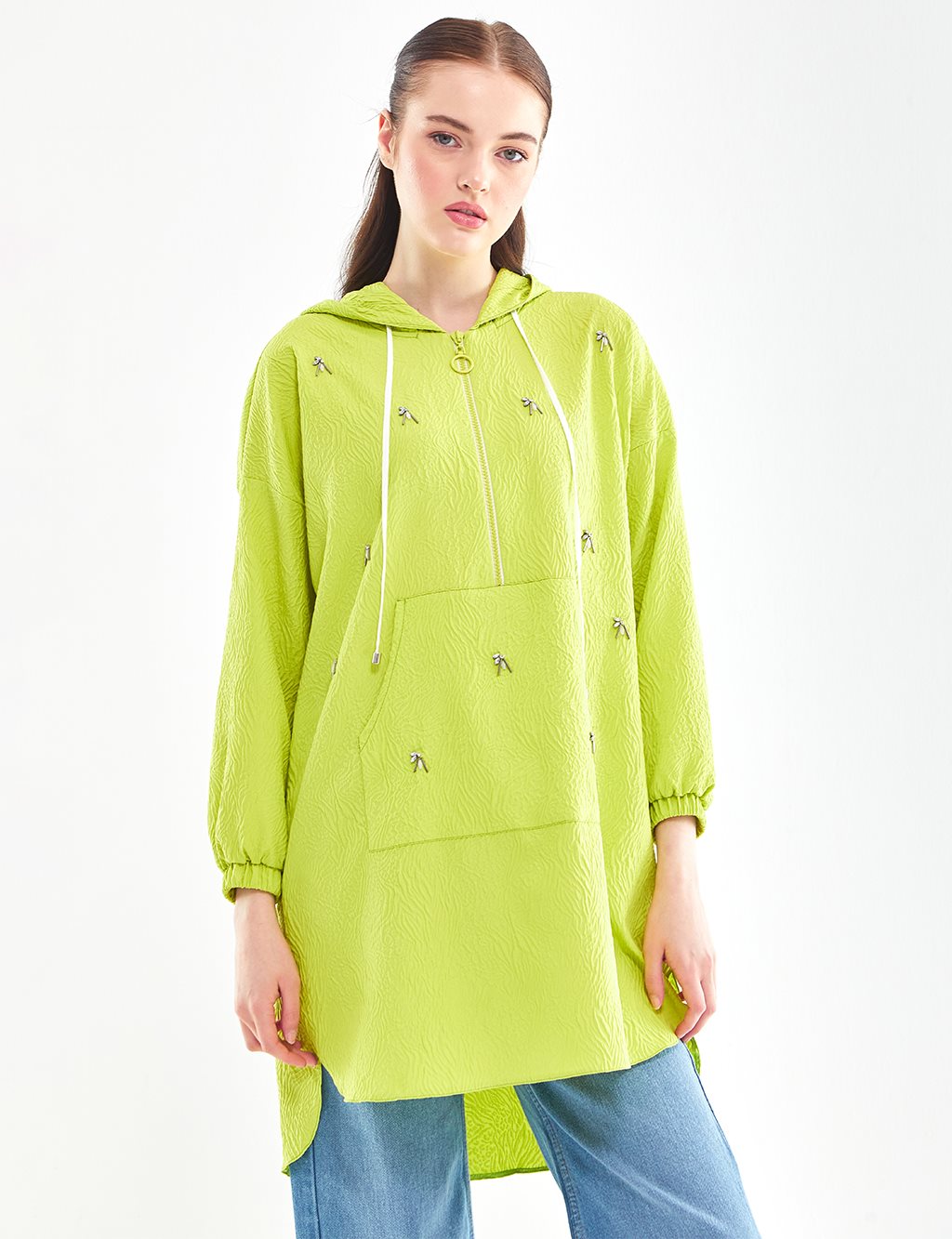 Relief Pattern Sweat Pistachio