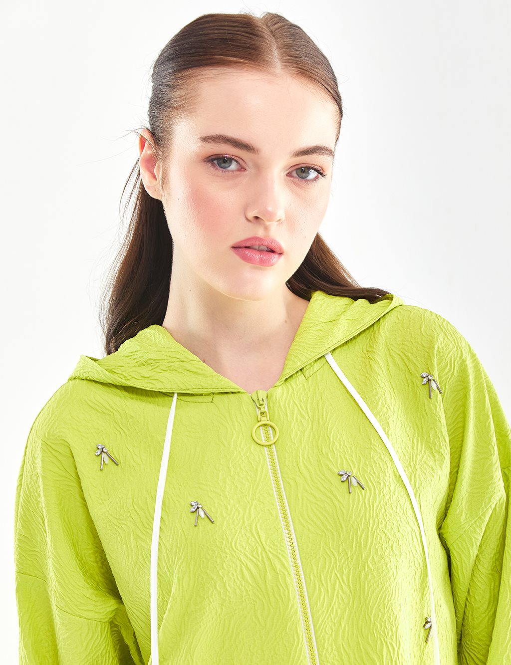Relief Pattern Sweat Pistachio