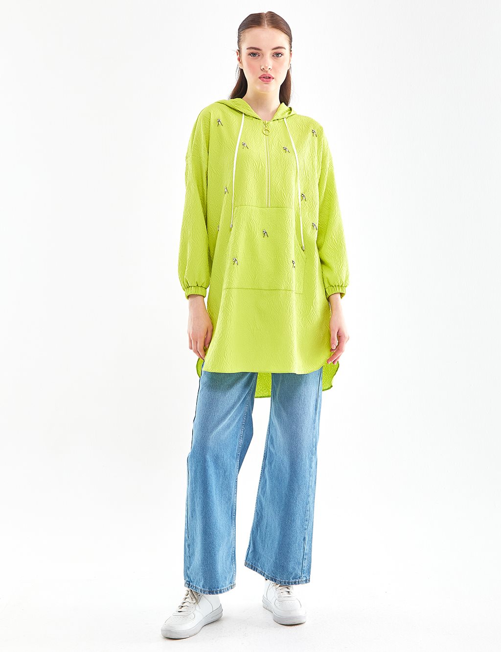 Relief Pattern Sweat Pistachio