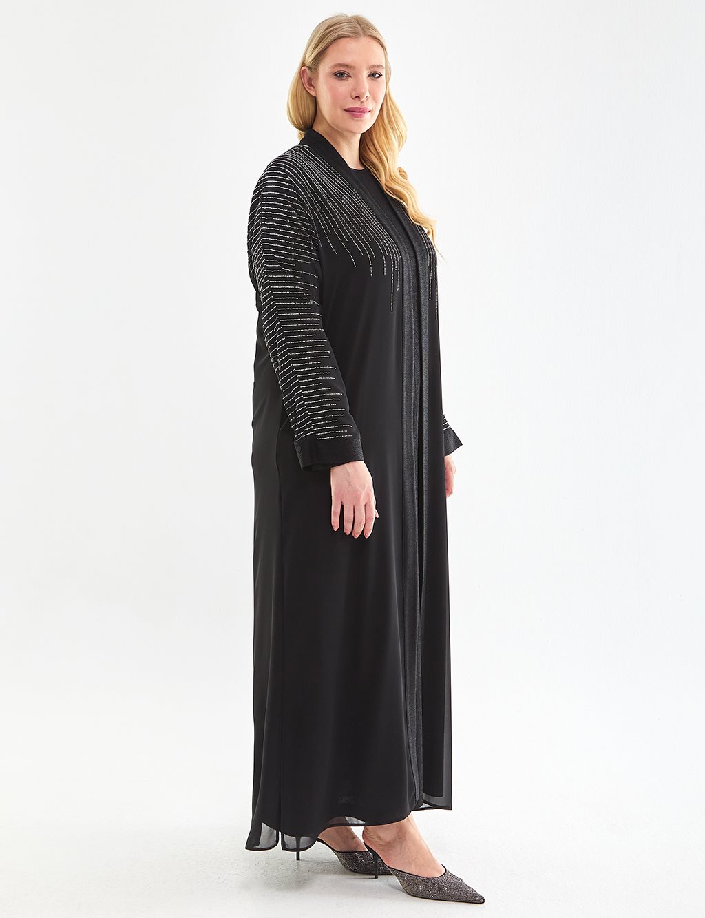 Two-Piece Abaya Set Black