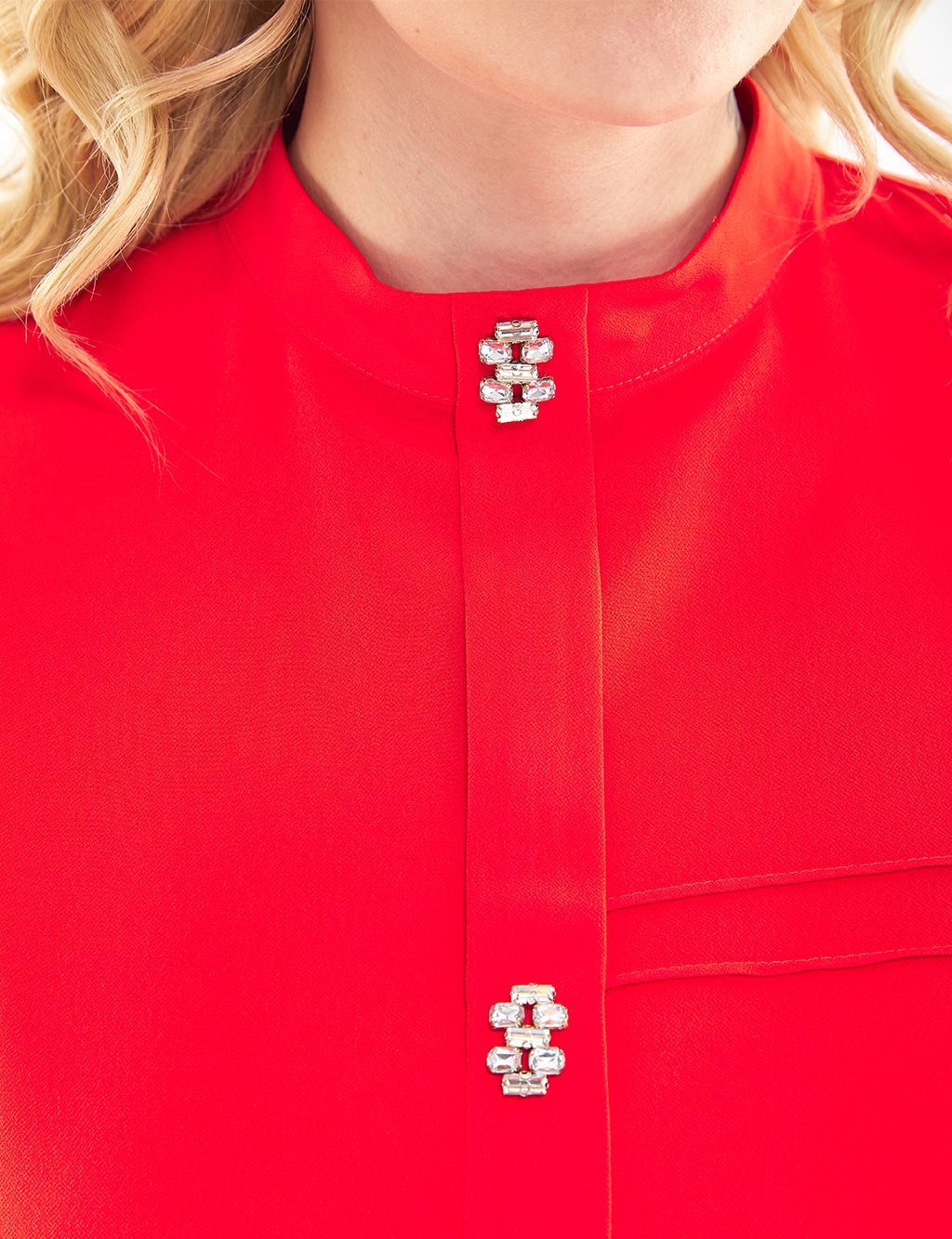 Stone-Buttoned Tunic Coral