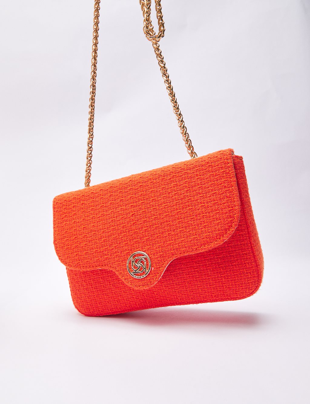 Patma Fabric Rectangle Bag Coral