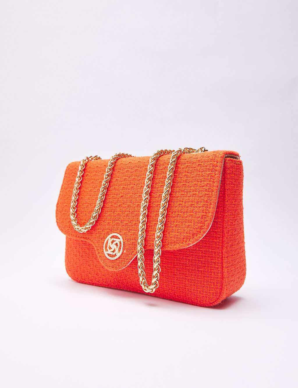 Patma Fabric Rectangle Bag Coral