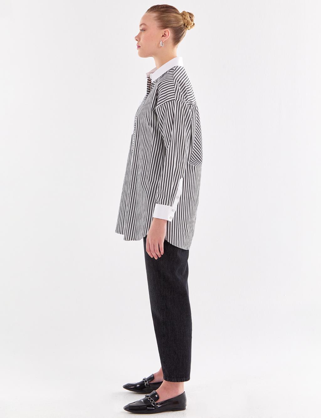 Striped Tunic Black-White