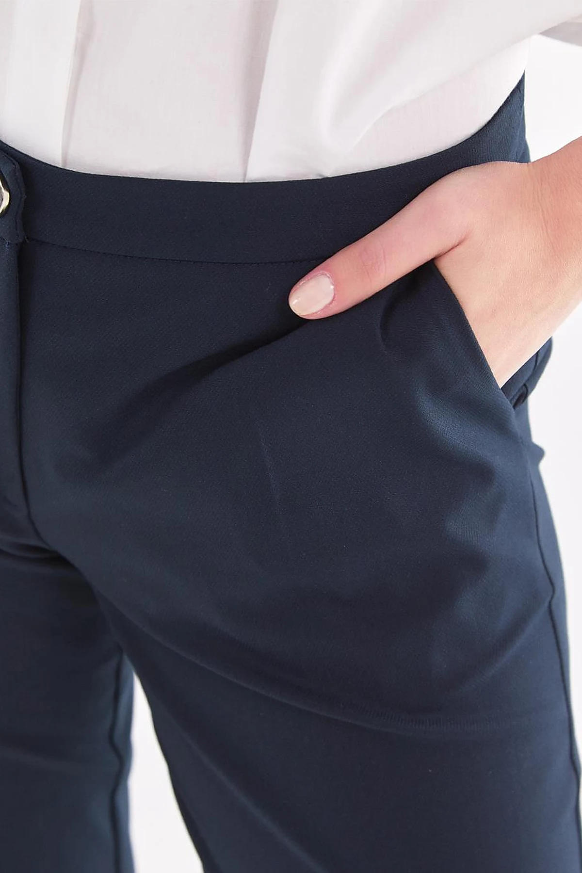 Basic Fermuarlı Pantolon Koyu Lacivert