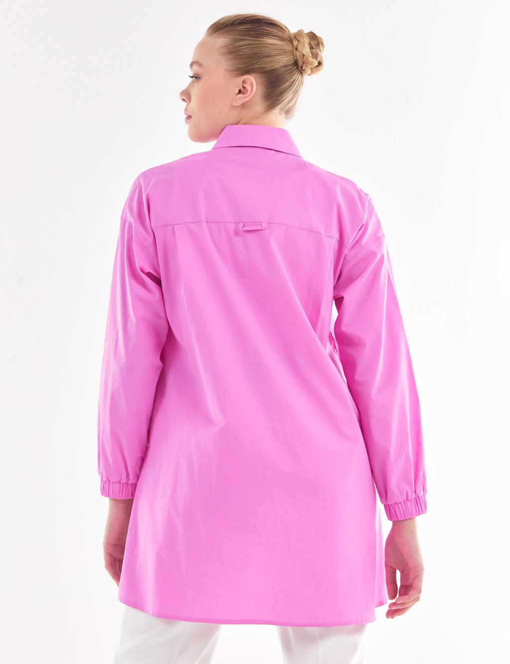 KYR Brooch Layered Tunic Candy Pink