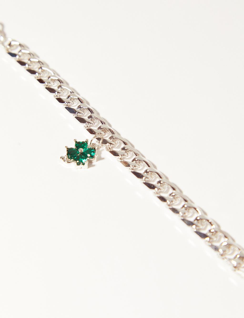 Clover Stone Bracelet Green