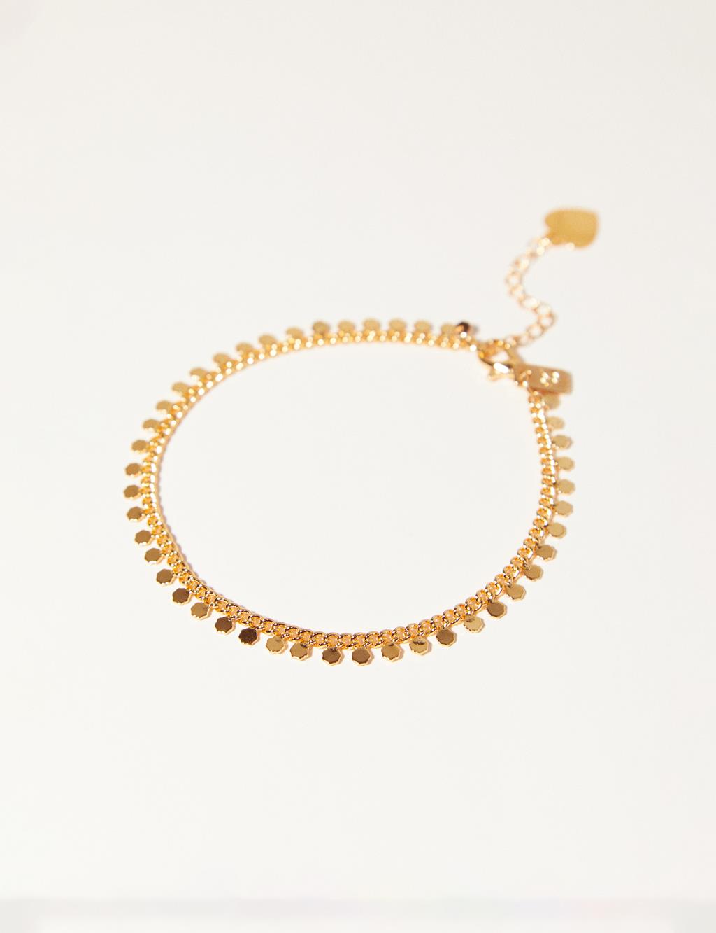 Sequin Chain Anklet Gold