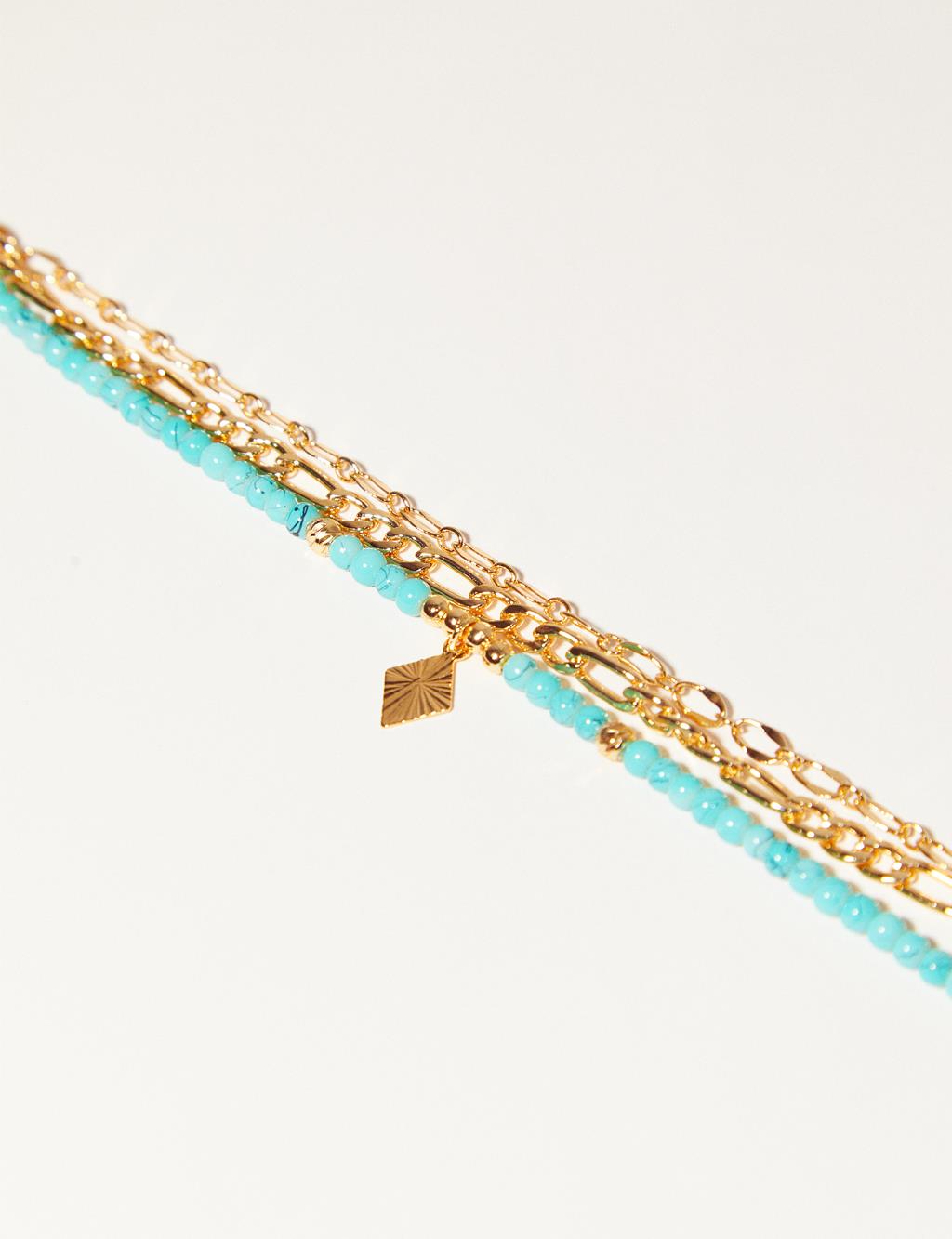 Multi Bead Bracelet Gold