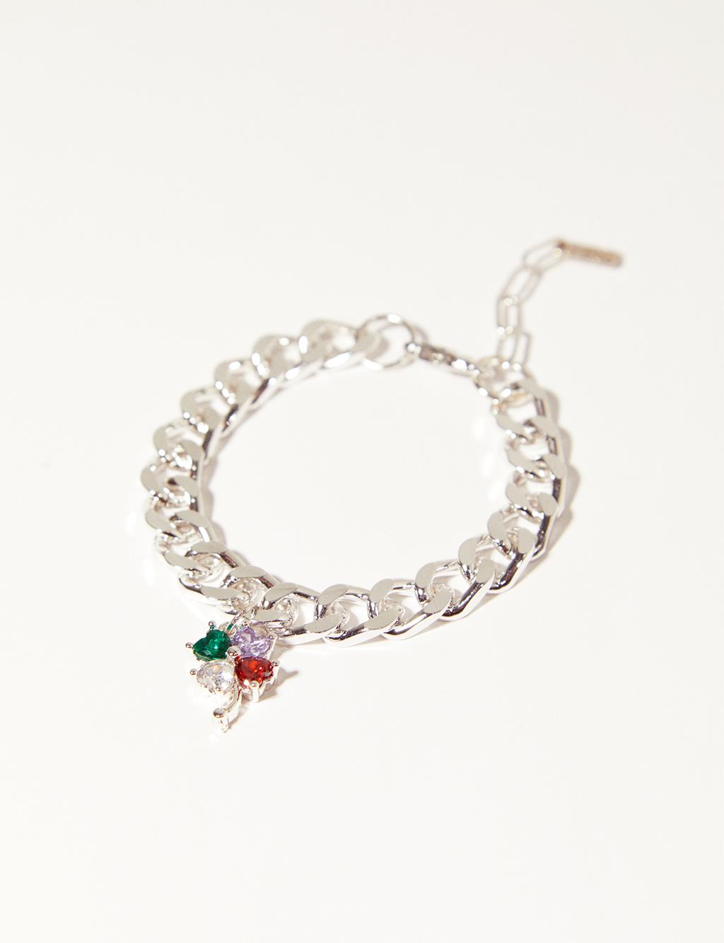 Clover Stone Bracelet Red