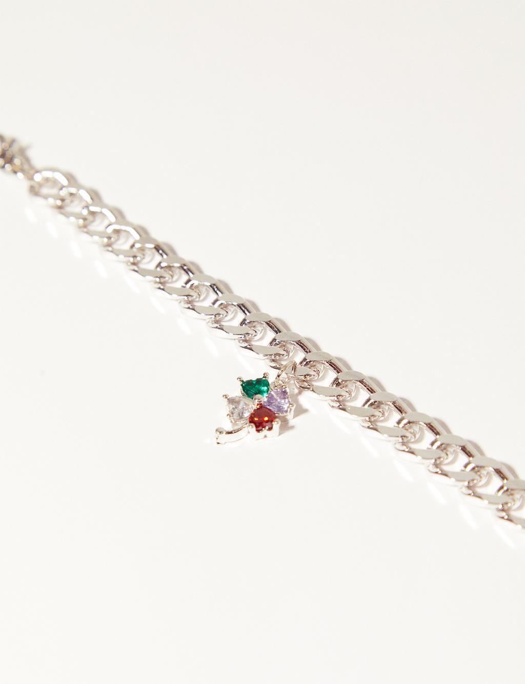 Clover Stone Bracelet Red