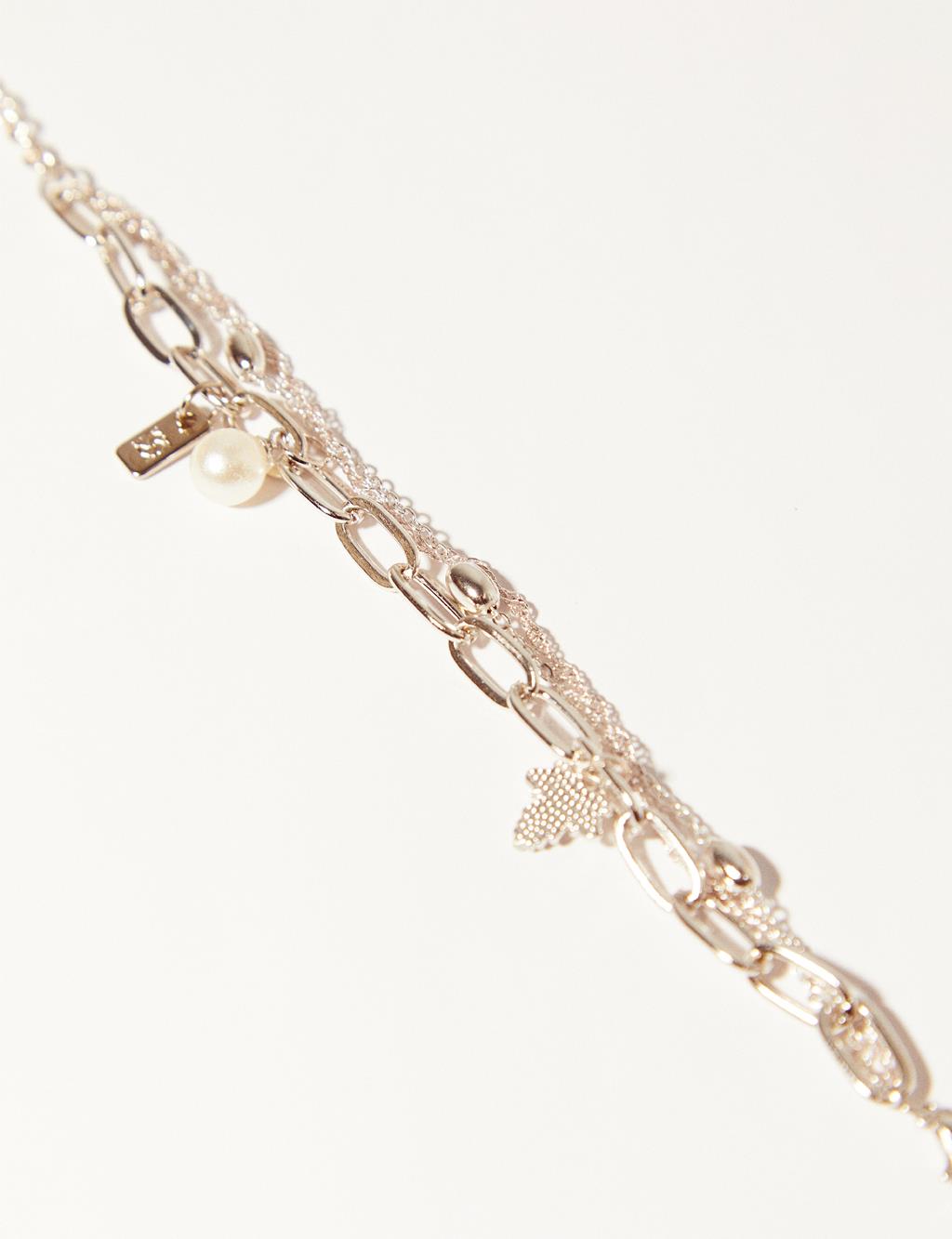 Multi Chain Bracelet Silver