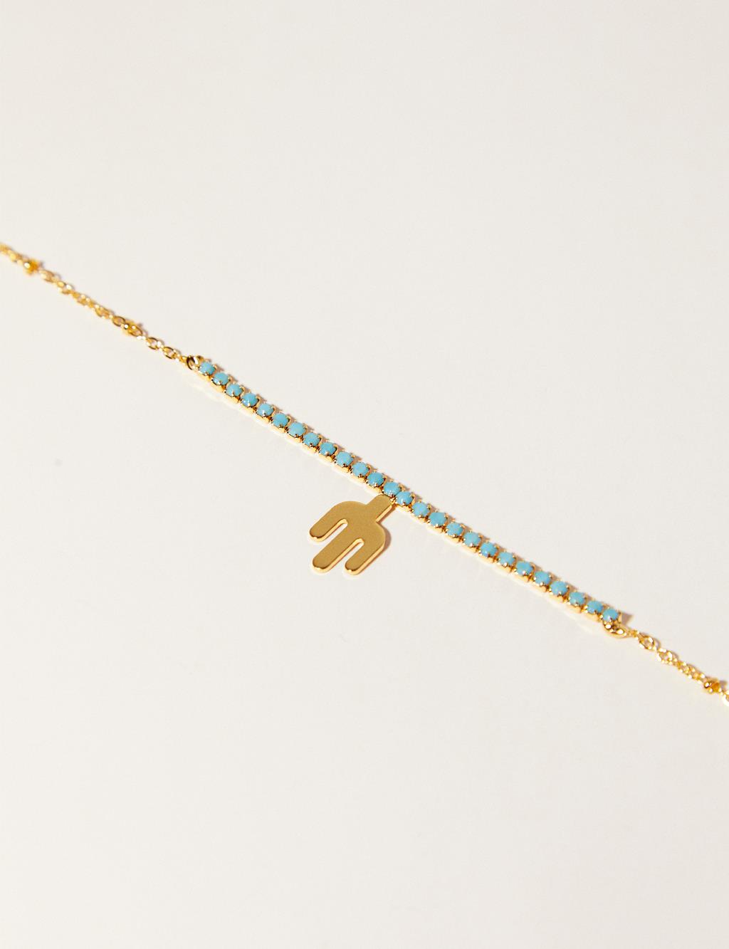 Cactus Figured Necklace Gold