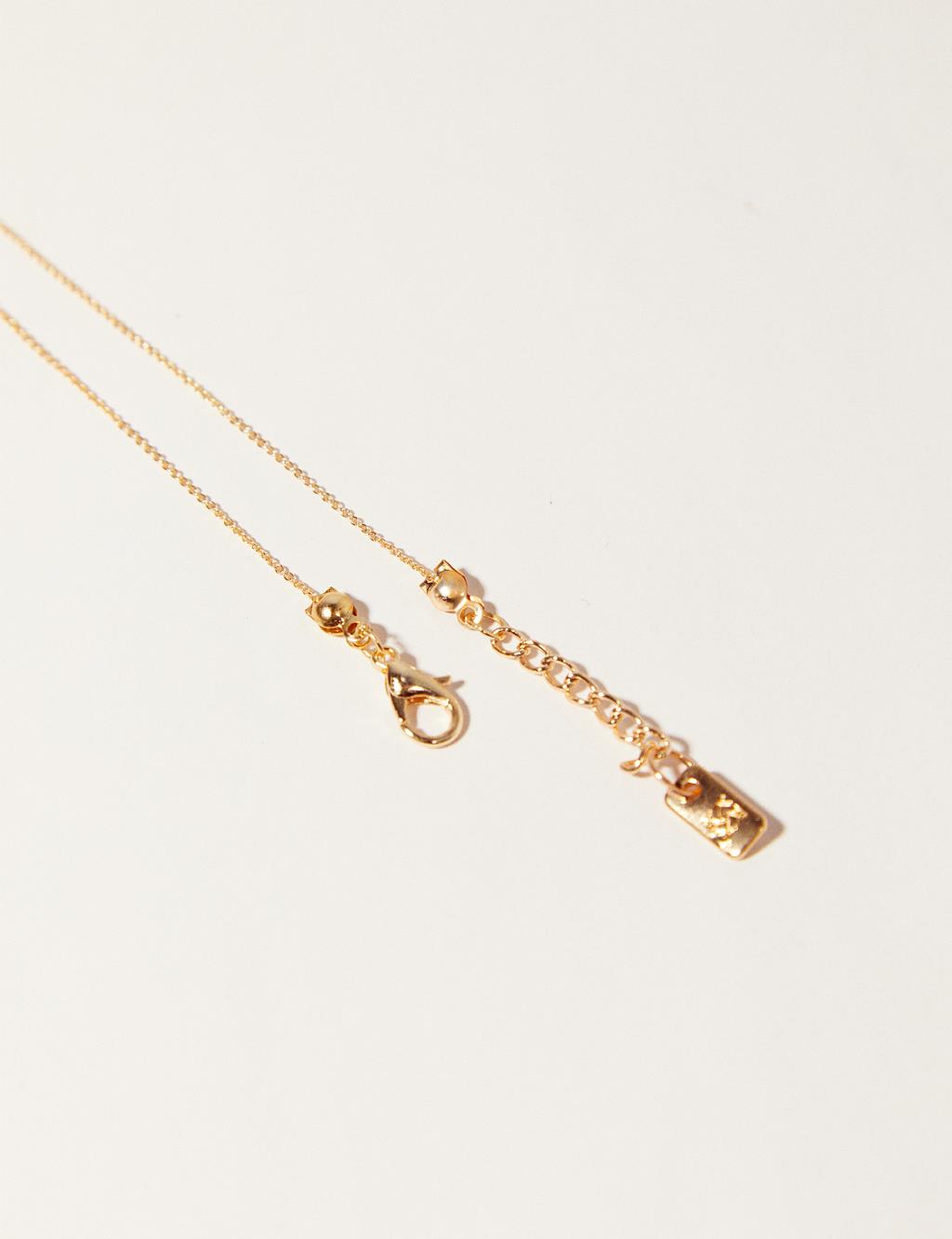 Yeşil Boncuklu Kolye Gold