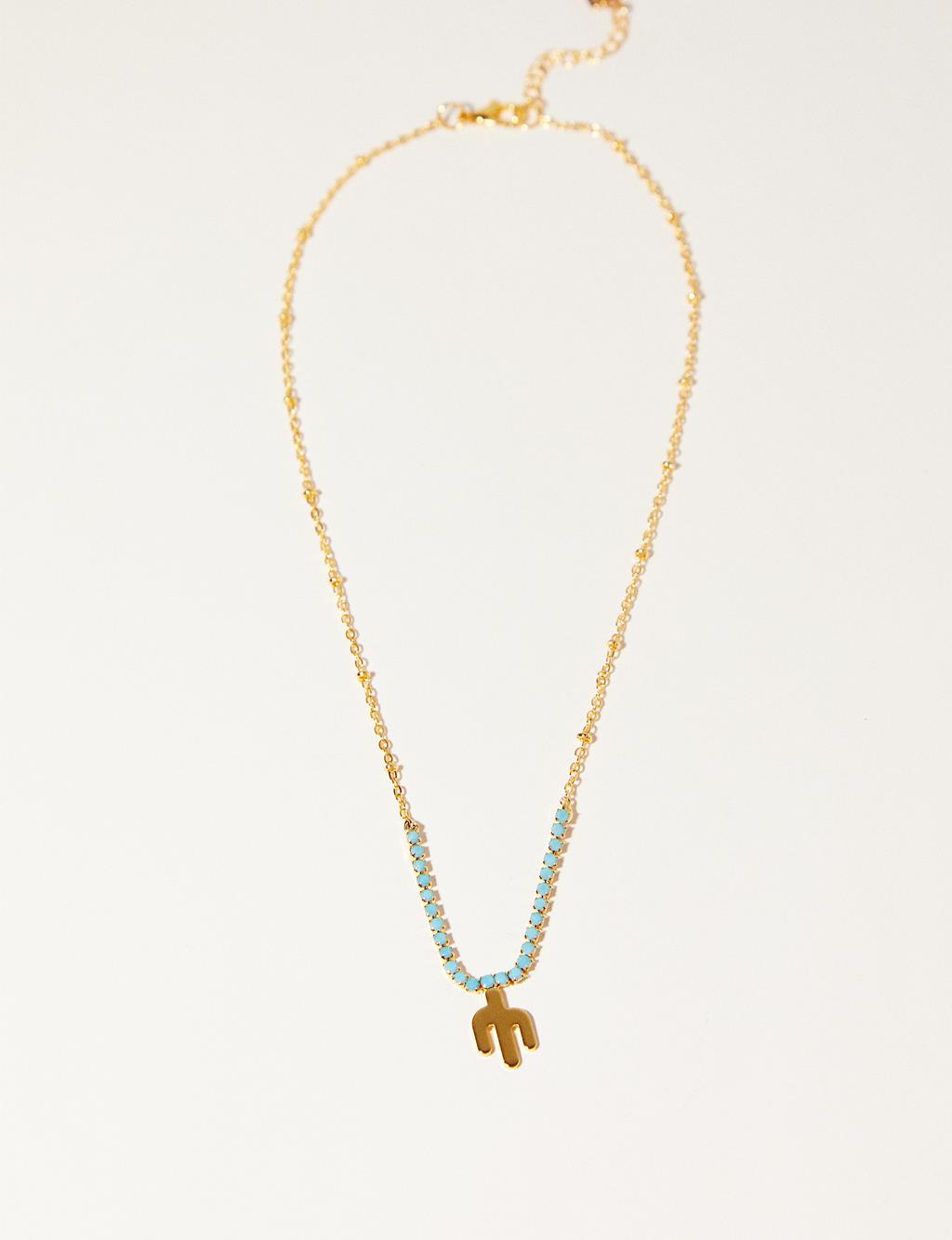 Cactus Figured Necklace Gold