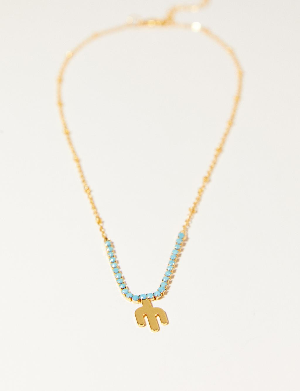 Cactus Figured Necklace Gold