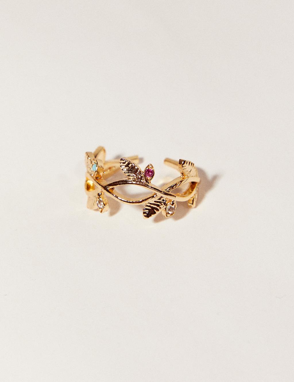 Ivy Stone Ring Gold