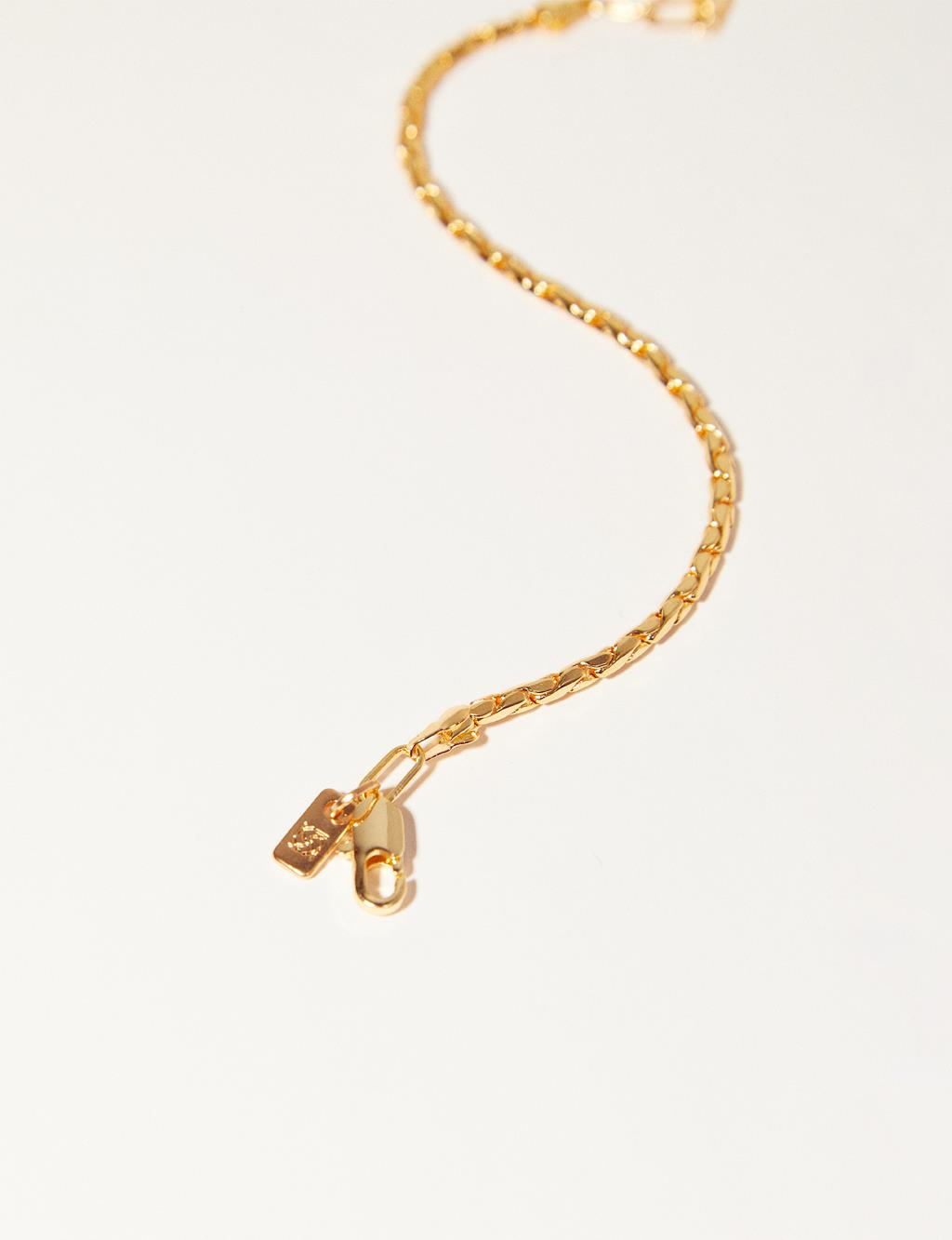 Tek Taş Bileklik Gold