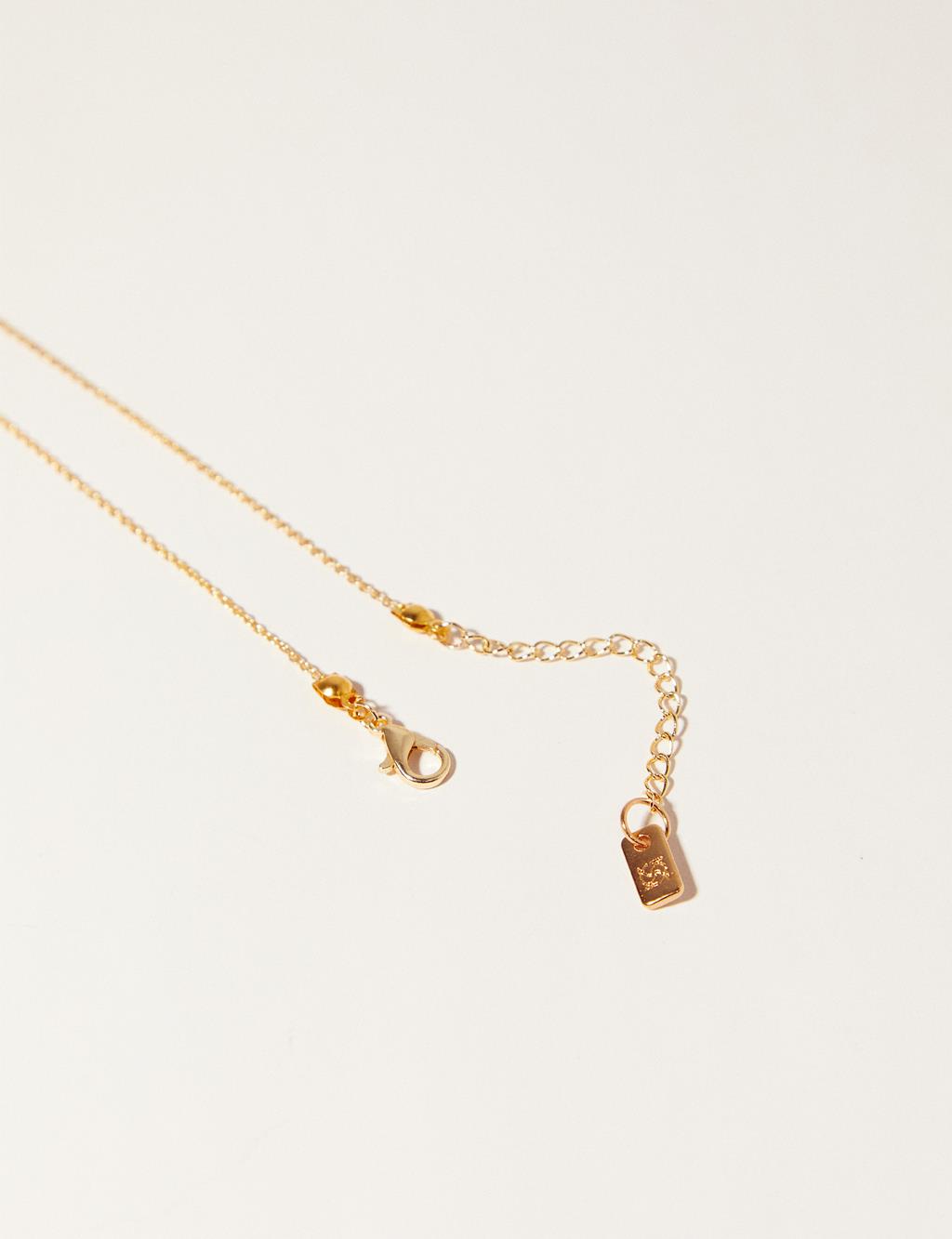 Pearl Figured Chain Necklace Gold