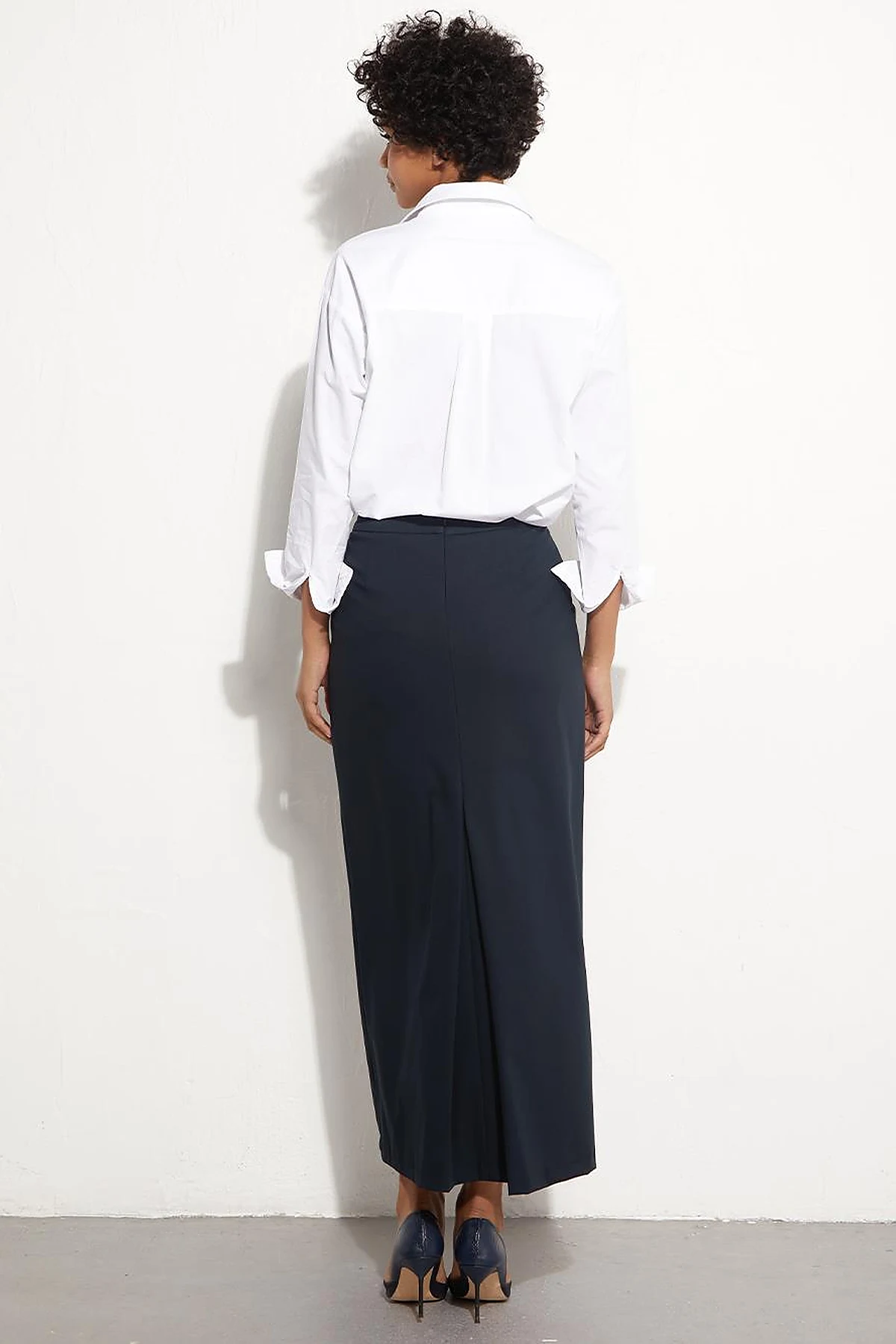 Basic Pencil Skirt Dark Navy