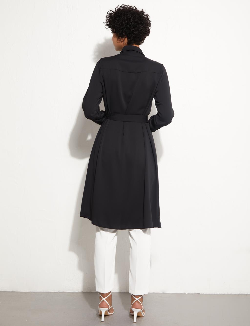 KYR Pieced Belted Tunic Black