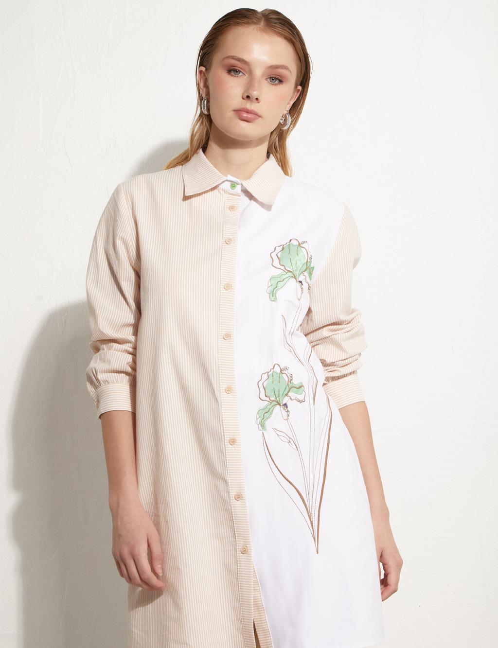 Floral Patterned Shirt Cream