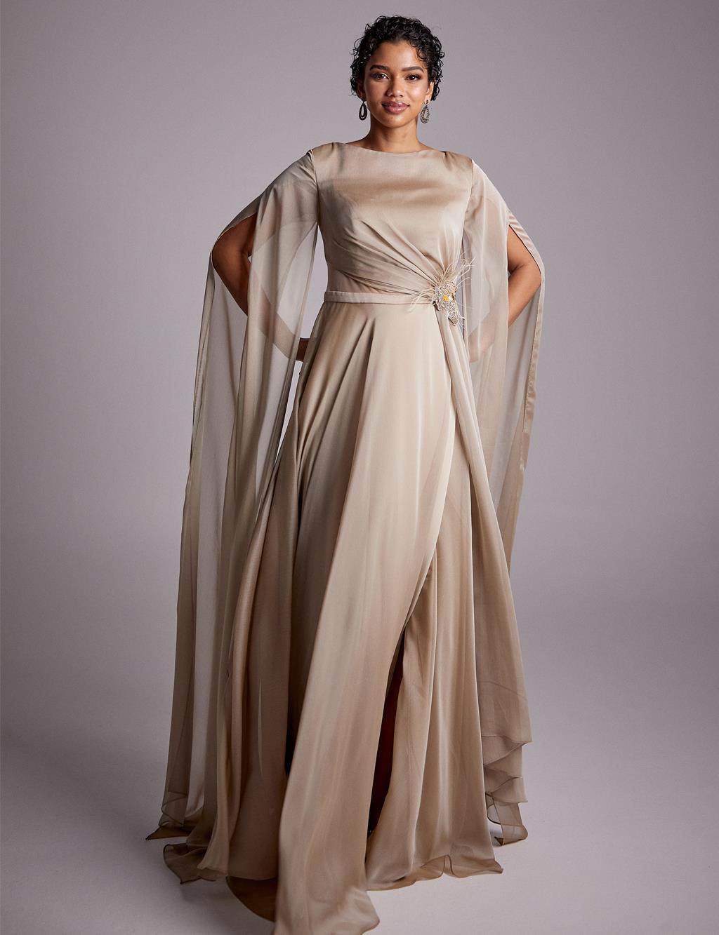 Silk chiffon 2024 evening gowns