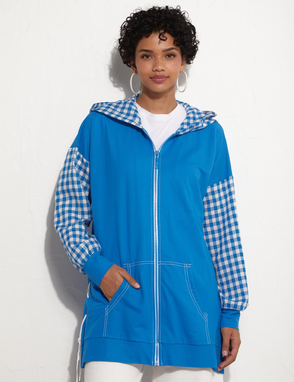 Garnish Hoodie Sweat Cobalt Blue